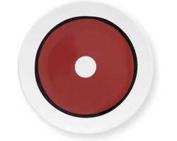 VT Wonen Gebaksbord - ⌀ 18cm - Rood - Wit - Porselein