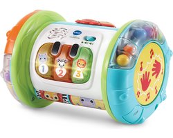 VTech Baby 3-in-1 Kruiprol - Educatief Speelgoed - Activiteitenroller met Lichts- en Geluidseffecten - Baby Speelgoed