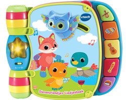 VTech Baby Dierenvriendjes Liedjesboek - Interactief Speelgoed - Babyboekje - Kinderboeken - Blauw - Cadeau - 3 tot 36 Maanden