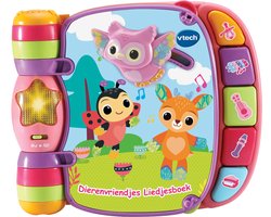 VTech Baby Dierenvriendjes Liedjesboek - Interactief Speelgoed - Babyboekje - Kinderboeken - Roze - Cadeau - 3 tot 36 Maanden