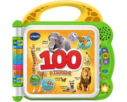 VTech Baby Mijn Eerste 100 Woordjes Boek Dieren - Educatief Babyspeelgoed - Woordjes Leren - Lezen en Geluiden - Cadeau - Baby Speelgoed 1.5 tot 4 Jaar