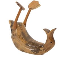 Vtw Living - Houten Fleshouder Eend - Wijnrek - Wijnfleshouder - Hout - Bruin