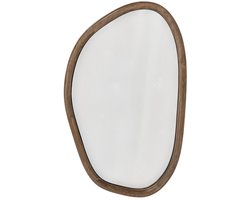 Vtw Living - Spiegel Asymmetrisch - Organische Wandspiegel - Hout - Naturel Bruin - 38,5 x 3 x 62 cm