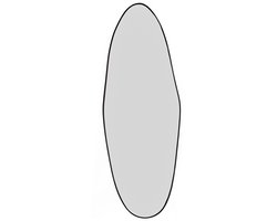 Vtw Living - Spiegel Asymmetrisch - Organische Wandspiegel - Metaal - 60 x 1,5 x 151cm