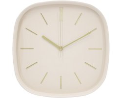 Vtw Living - Stijlvolle Wandklok - Klok - Beige - 30 x 5 x 30 cm