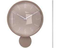 Vtw Living - Stijlvolle Wandklok - Klok - Bruin - 30 x 6 x 40 cm