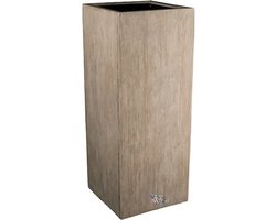 VTW Plantenbak Jakarta stripe beige L40 x B40 xH100 cm