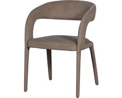 vtwonen Arms Eetkamerstoel - Geweven Stof - Bruin - 80x60x54