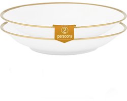 vtwonen - Basic - Set van 2 - Pastaborden - Wit - Porselein - 25,5cm