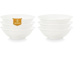 vtwonen - Basic - Set van 6 - Tapasschalen - Wit - Porselein - 12,5cm