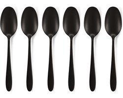 vtwonen - Basic - Set van 6 - Theelepels - Zwart - RVS