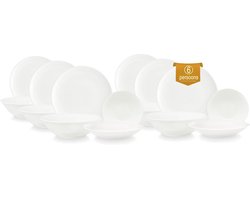 vtwonen - Basic - voor 6 Personen - Serviesset - Wit - Porselein