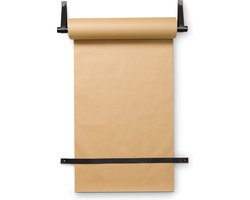 vtwonen - Basic - Wandrol - Zwart - Papier en Leer - 58x7,6x7,6cm