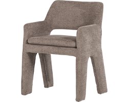 vtwonen Bigfoot Eetkamerstoel - Chenille - Taupe/Bruin - 78x57x56 cm