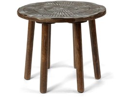 vtwonen - Bijzettafel - Hout - Donkerbruin - 45x40 cm