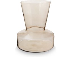 vtwonen - Bloemenvaas - Woonaccessoires - Trompetvaas - Glazen vaas - Mirre - Zand - 26x30cm