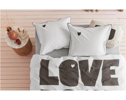 Vtwonen Bold Love dekbedovertrek -Lits-jumeaux - 240x200/220 cm - Naturel