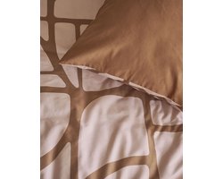 vtwonen Bold Shapes dekbedovertrek - Eenpersoons - 140 x 200/220 cm - Zachtroze