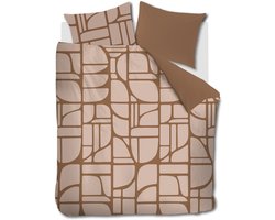 vtwonen Bold Shapes dekbedovertrek - Lits-Jumeaux - 240 x 200/220 cm - Zachtroze