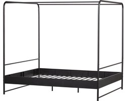 vtwonen Bunk Hemelbed - Metaal - Zwart - 190x205x165