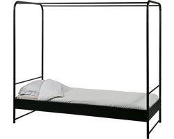 vtwonen Bunk Hemelbed - Metaal - Zwart - 190x206x95
