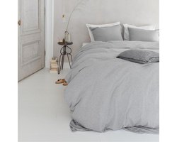 vtwonen Comfy dekbedovertrek - Eenpersoons - 140x200/220 - Licht grijs