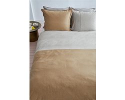 VTWonen Comfy Duotone - Dekbedovertrek - Eenpersoons - 140x200/220 cm - Ochre