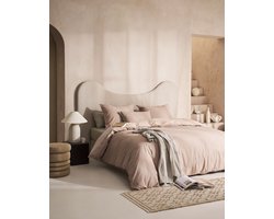 Vtwonen Cozy Slub dekbedovertrek - Eenpersoons - 140 x 220 cm - Zachtroze