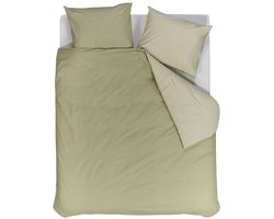 Vtwonen Cozy Slub dekbedovertrek - Tweepersoons - 200 x 220 cm - Groen