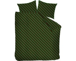 vtwonen Diagonal dekbedovertrek - Tweepersoons - 200x200/220 - Groen