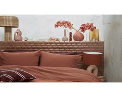 vtwonen Earth dekbedovertrek - Tweepersoons - 200x200/220 - Steenrood