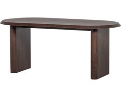 vtwonen Ellips Eetkamertafel - Mango Hout - Walnoot - 75x180x90
