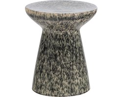 vtwonen Fleck Bijzettafel Ø35x45 cm - Keramiek - Donkergrijs Melange