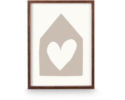 vtwonen - Fotolijst - Hangend fotolijstje - Muurdecoratie - Bruin - Hout - 31x41x2.5cm