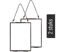 vtwonen Fotolijsten - 2 Stuks - Metaal - Zwart - 14x19cm