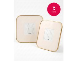 vtwonen - Fotolijsten - Metaal - Goud - 21,5 x 21,5 cm - Set van 2
