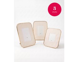 vtwonen - Fotolijsten - Metaal - Goud - Set van 3 - Verschillende Formaten