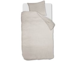 vtwonen Gentle Embrace dekbedovertrek - Eenpersoons - 140 x 200/220 cm - Zand