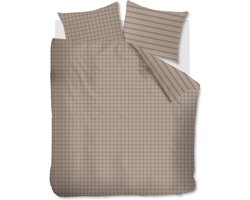 vtwonen Grid dekbedovertrek - Tweepersoons - 200x200/220 - Zand