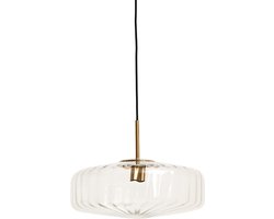 vtwonen Hanglamp Pleat - Glas - Ø40cm - Retro - Woonkamer - Slaapkamer