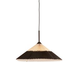vtwonen Hanglamp Pleated - Naturel - Ø60cm - Modern - Woonkamer - Slaapkamer