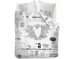 vtwonen Happy Bed dekbedovertrek - Lits-Jumeaux - 240x200/220 - Zwart