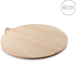 vtwonen - Houten Serveerplank - Rubberhout - Naturel - Ø 60 cm