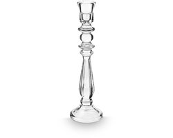 vtwonen Kandelaar - Kaarsenhouder van Glas - Transparant - 10x35cm