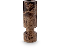 vtwonen - Kandelaar - Marmer - Bruin - 6,5 x 20 cm