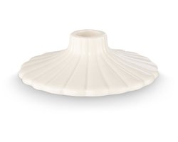 vtwonen Kandelaar Set van 4 - Kaarsenhouder van Keramiek - Wit - 8x2.5cm