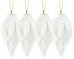 vtwonen Kerst Ornament Diamond - Kerstmis Decoratie - 3D print - 6x5.5x14cm - Set van 4