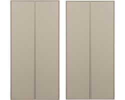 vtwonen kledingkasten 100 cm Daily - Grenen - Dakargrau - 200x100x58