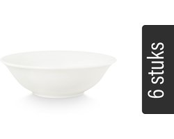 vtwonen Kommen - Set van 6 - Wit - Porselein - Ø 12.5cm