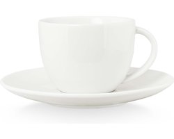 vtwonen Kop met Schotel - Wit - Porselein - 175ml